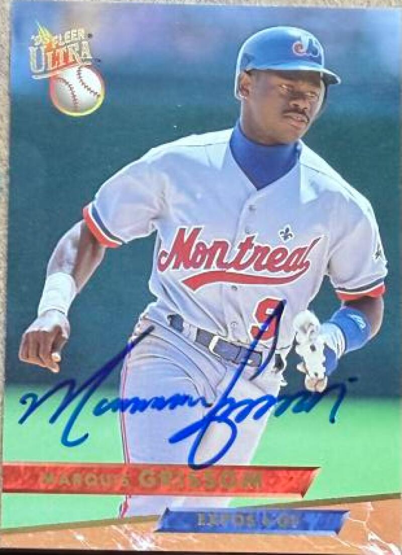 Marquis Grissom Signed 1993 Fleer Ultra Baseball Card - Montreal Expos #415