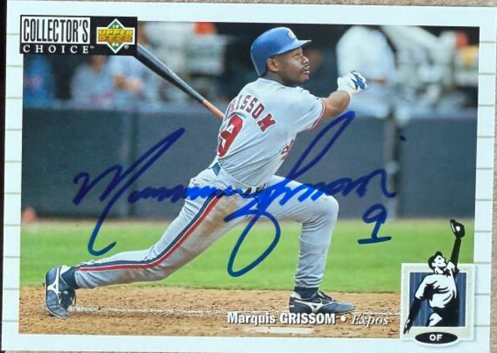 Marquis Grissom Signed 1994 Collector's Choice Baseball Card - Montreal Expos #465