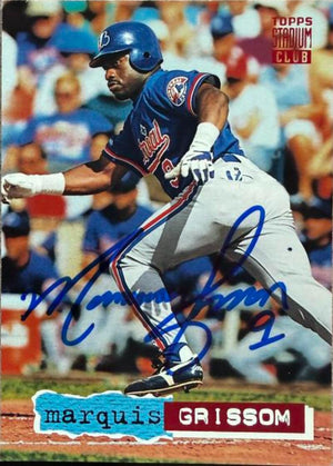 Marquis Grissom Signed 1994 Stadium Club Baseball Card - Montreal Expos #706
