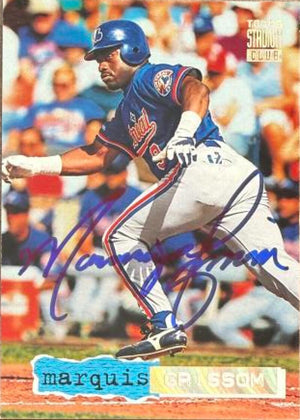 Marquis Grissom Signed 1994 Stadium Club Golden Rainbow Baseball Card - Montreal Expos #706