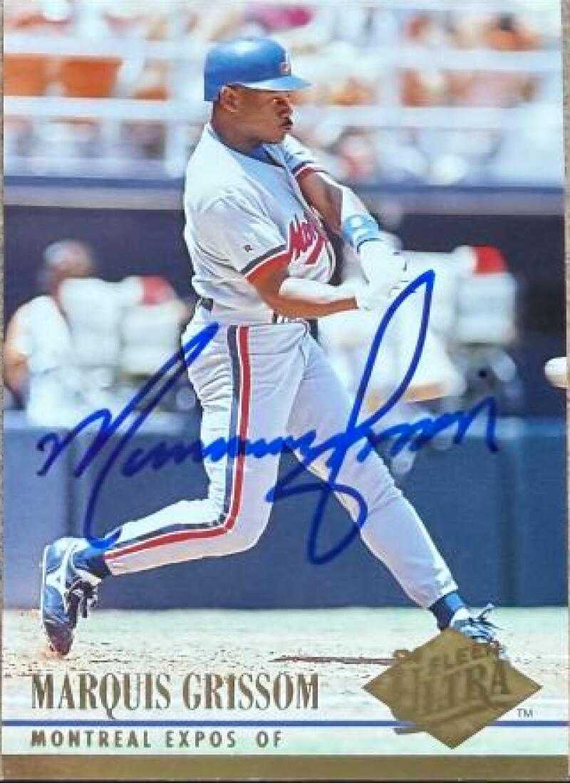 Marquis Grissom Signed 1994 Fleer Ultra Baseball Card - Montreal Expos #228