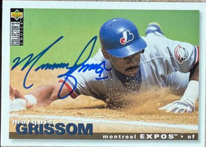 Marquis Grissom Signed 1995 Collector's Choice Baseball Card - Montreal Expos #237