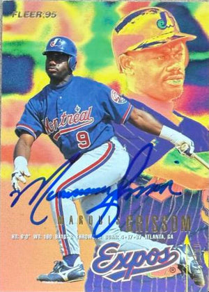 Marquis Grissom Signed 1995 Fleer Baseball Card - Montreal Expos #361