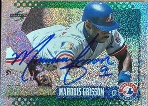 Marquis Grissom Signed 1995 Score Platinum Baseball Card - Montreal Expos