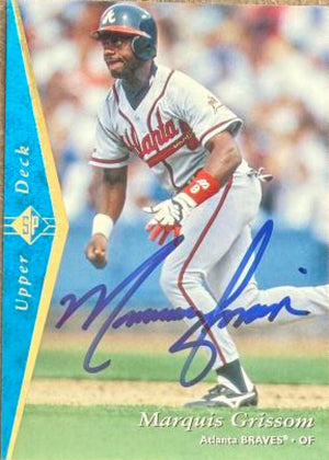 Marquis Grissom Signed 1995 SP Baseball Card - Atlanta Braves #29