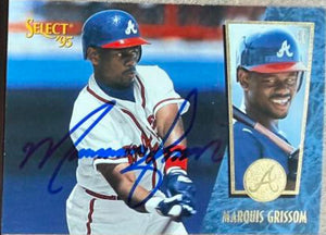 Marquis Grissom Signed 1995 Score Select Baseball Card - Atlanta Braves #39