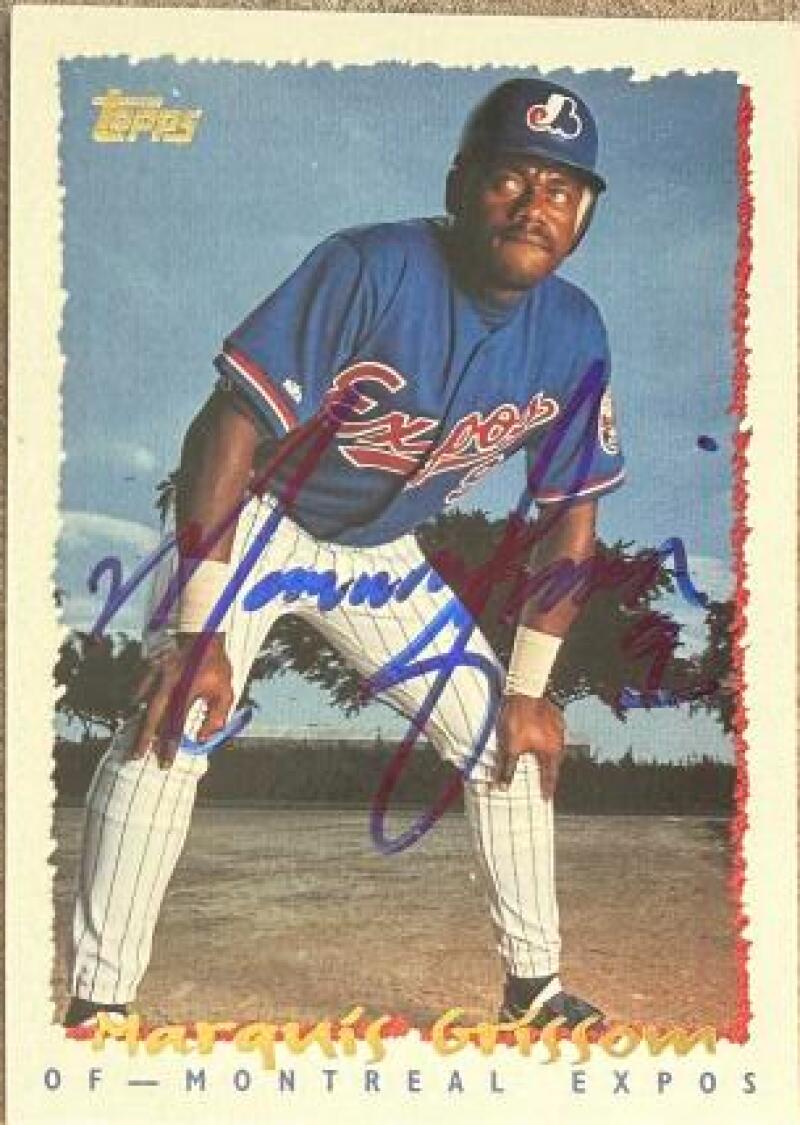 Marquis Grissom Signed 1995 Topps Baseball Card - Montreal Expos #315