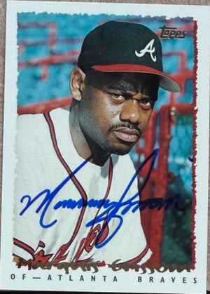 Marquis Grissom Signed 1995 Topps Traded & Rookies Baseball Card - Atlanta Braves #65T