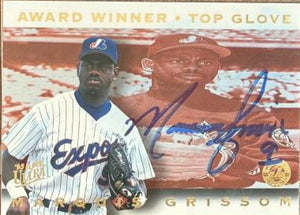 Marquis Grissom Signed 1995 Fleer Ultra Award Winners Baseball Card - Montreal Expos #16