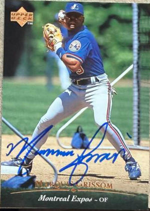 Marquis Grissom Signed 1995 Upper Deck Baseball Card - Montreal Expos #81