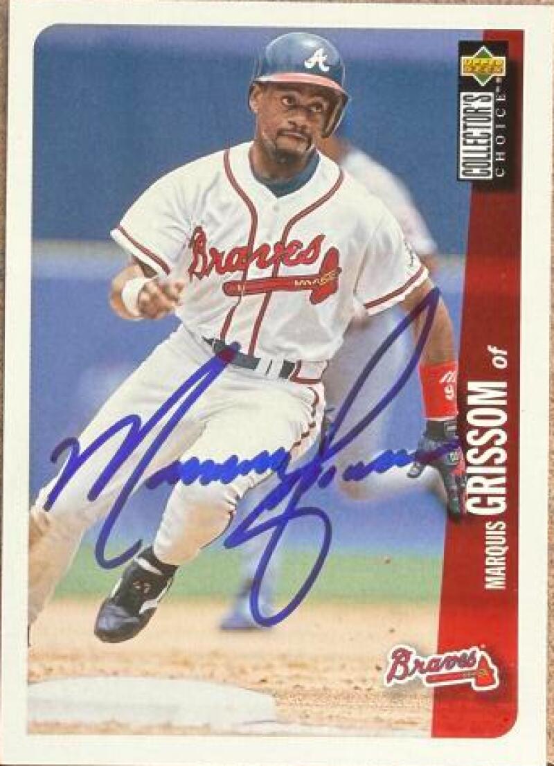 Marquis Grissom Signed 1996 Collector's Choice Baseball Card - Atlanta Braves #41