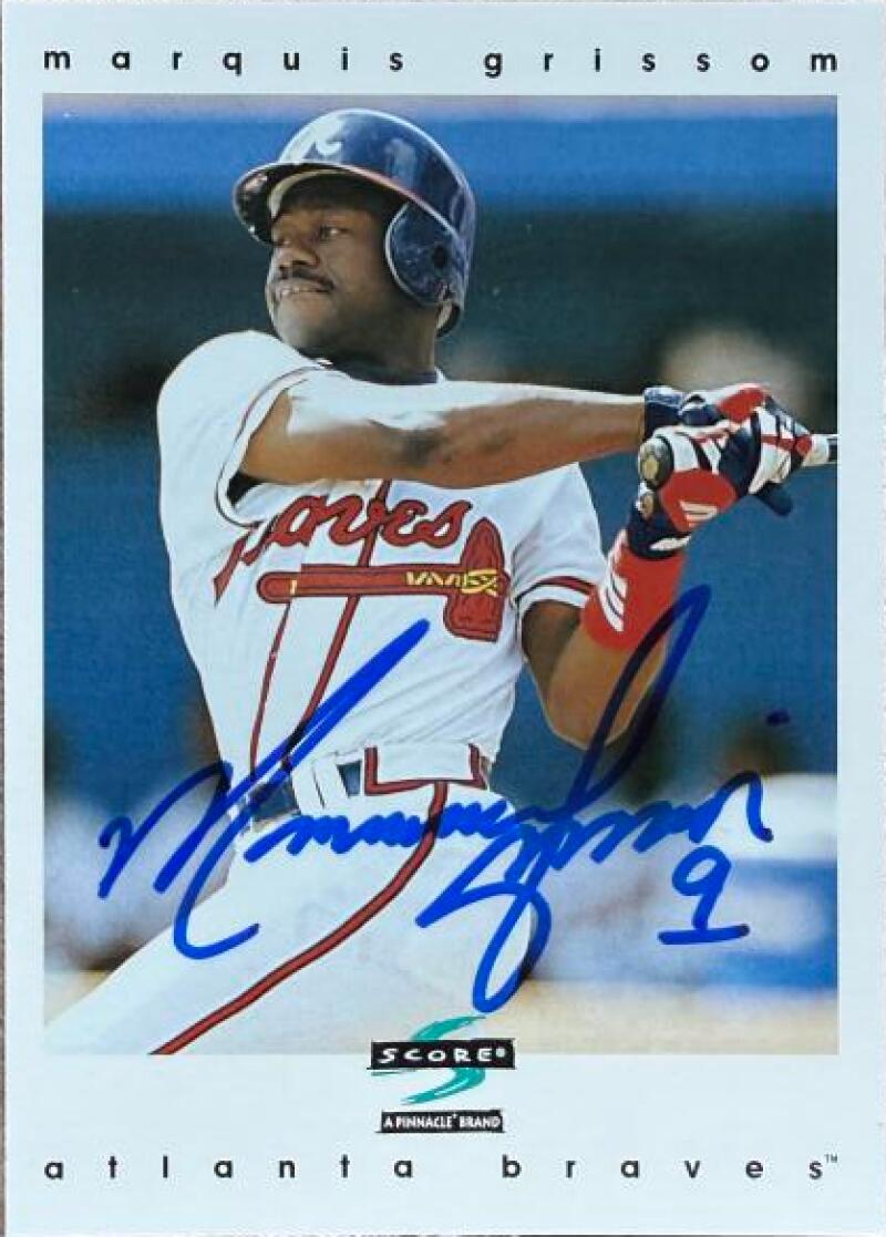 Marquis Grissom Signed 1997 Score Baseball Card - Atlanta Braves #246