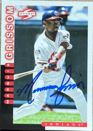 Marquis Grissom Signed 1998 Score Baseball Card - Cleveland Indians #188