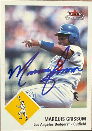 Marquis Grissom Signed 2003 Fleer Tradition Baseball Card - Los Angeles Dodgers #204