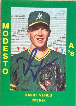 Dave Veres Signed 1988 Cal League Baseball Card - #56
