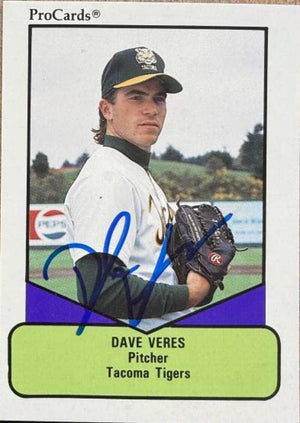 Dave Veres Signed 1990 ProCards Baseball Card - Tacoma Tigers #137