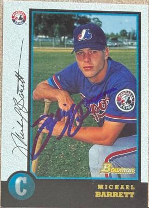 Michael Barrett Signed 1998 Bowman Baseball Card - Montreal Expos #79