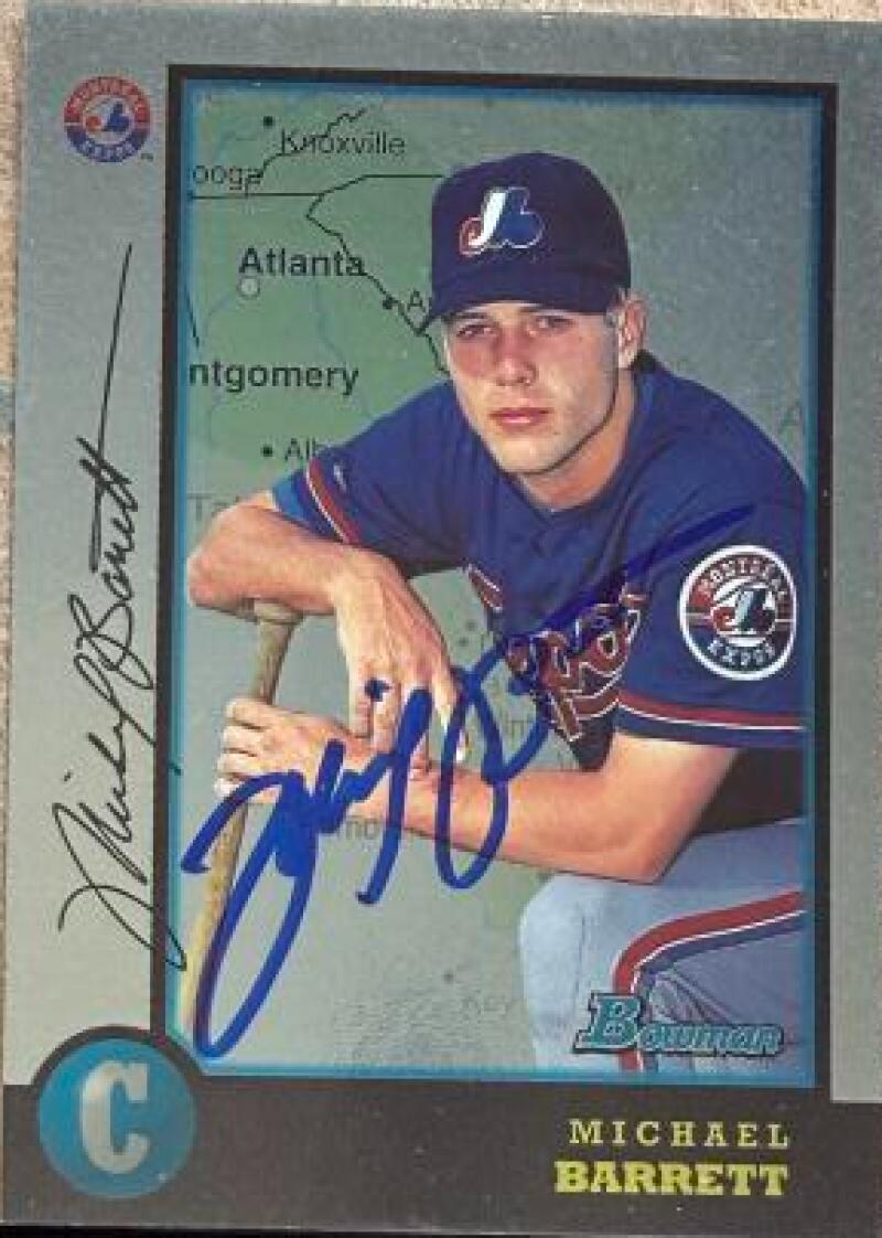 Michael Barrett Signed 1998 Bowman International Baseball Card - Montreal Expos #79