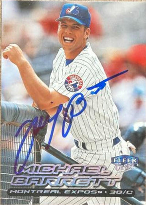 Michael Barrett Signed 2000 Fleer Ultra Baseball Card - Montreal Expos #153