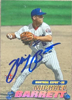Michael Barrett Signed 2001 Fleer Ultra Baseball Card - Montreal Expos #19