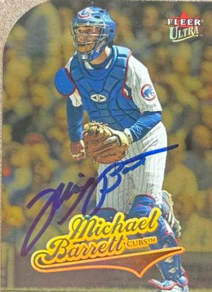 Michael Barrett Signed 2004 Fleer Ultra Gold Medallion Baseball Card - Chicago Cubs #256