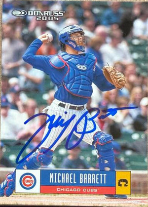 Michael Barrett Signed 2005 Donruss Baseball Card - Montreal Expos #251