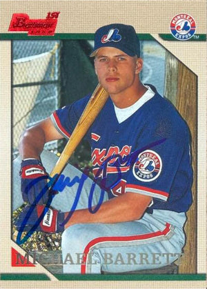 Michael Barrett Signed 1996 Bowman Baseball Card - Montreal Expos FBC #249