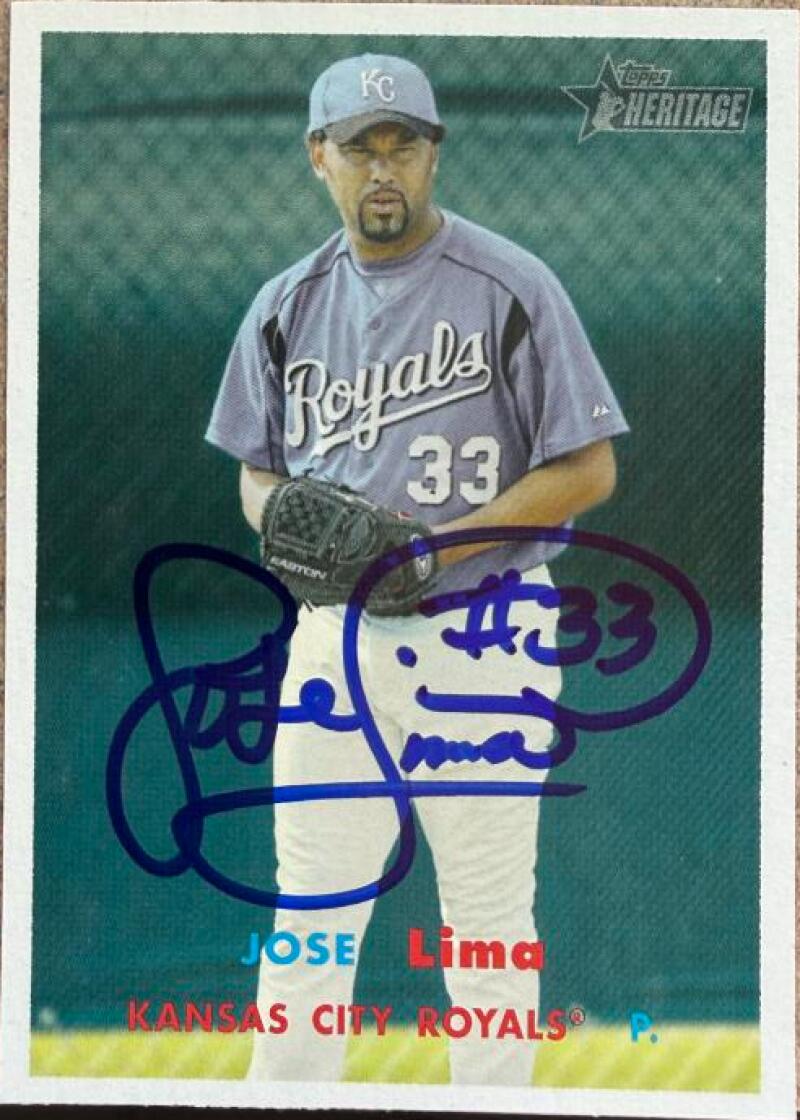 Jose Lima Signed 2006 Topps Heritage Baseball Card - Kansas City Royals #298