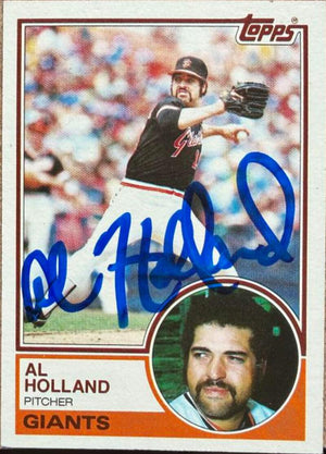 Al Holland Signed 1983 Topps Baseball Card - San Francisco Giants #58