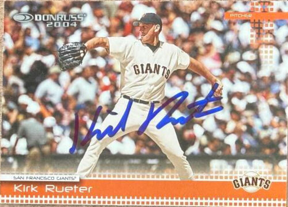 Kirk Rueter Signed 2004 Donruss Baseball Card - San Francisco Giants #365
