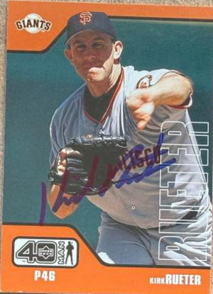 Kirk Rueter Signed 2002 Upper Deck 40-Man Baseball Card - San Francisco Giants #764