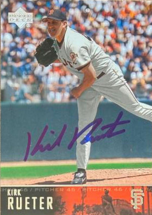 Kirk Rueter Signed 2004 Upper Deck Baseball Card - San Francisco Giants #206