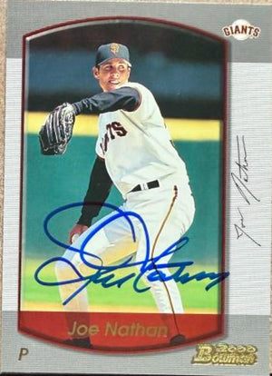 Joe Nathan Signed 2000 Bowman Baseball Card - San Francisco Giants #113