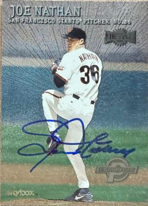 Joe Nathan Signed 2000 Metal Baseball Card - San Francisco Giants #242