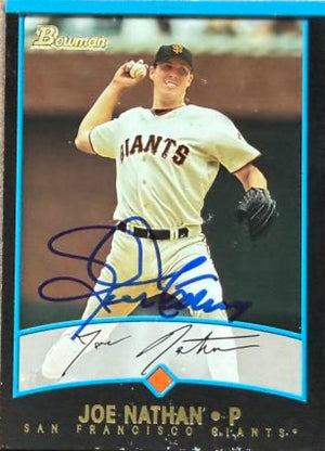 Joe Nathan Signed 2001 Bowman Baseball Card - San Francisco Giants #377