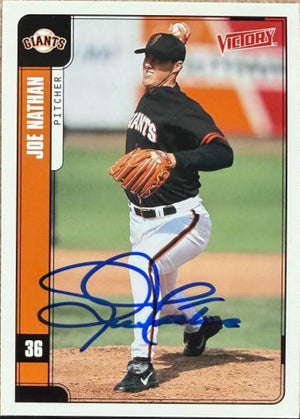 Joe Nathan Signed 2001 Upper Deck Victory Baseball Card - San Francisco Giants #413