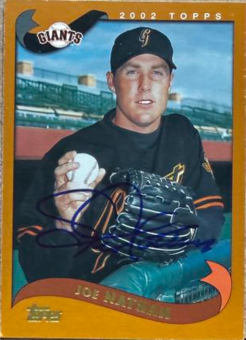 Joe Nathan Signed 2002 Topps Baseball Card - San Francisco Giants #573