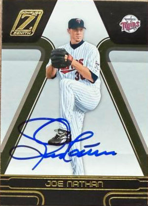 Joe Nathan Signed 2005 Donruss Zenith Baseball Card - Minnesota Twins #161