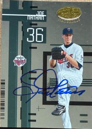 Joe Nathan Signed 2005 Leaf Certified Materials Baseball Card - Minnesota Twins #165