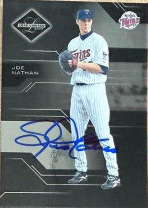 Joe Nathan Signed 2005 Leaf Limited Baseball Card - Minnesota Twins #40