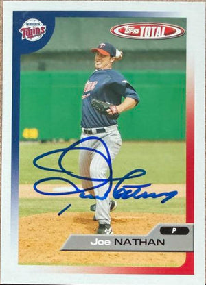 Joe Nathan Signed 2005 Topps Total Baseball Card - Minnesota Twins #24