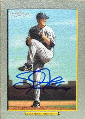 Joe Nathan Signed 2005 Topps Turkey Red Baseball Card - Minnesota Twins #101