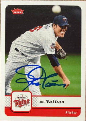 Joe Nathan Signed 2006 Fleer Baseball Card - Minnesota Twins #362