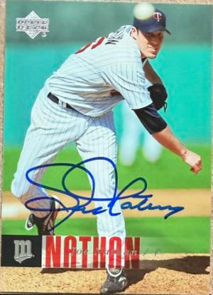 Joe Nathan Signed 2006 Upper Deck Baseball Card - Minnesota Twins #275