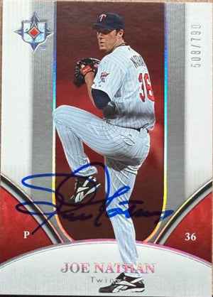 Joe Nathan Signed 2006 Upper Deck Ultimate Collection Baseball Card - Minnesota Twins #246