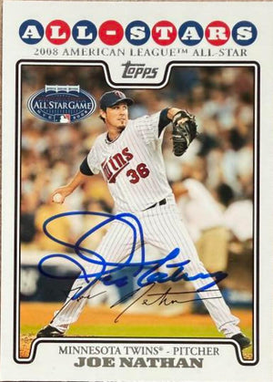 Joe Nathan Signed 2008 Topps Updates & Highlights Baseball Card - Minnesota Twins #UH64