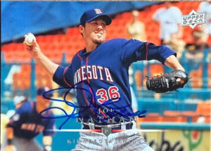 Joe Nathan Signed 2008 Upper Deck Baseball Card - Minnesota Twins #274