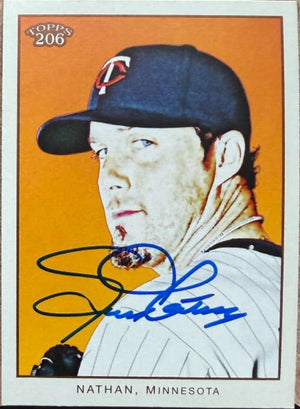 Joe Nathan Signed 2009 Topps 206 Baseball Card - Minnesota Twins #77