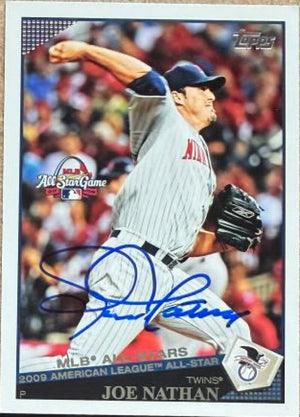 Joe Nathan Signed 2009 Topps Updates & Highlights Baseball Card - Minnesota Twins #UH235