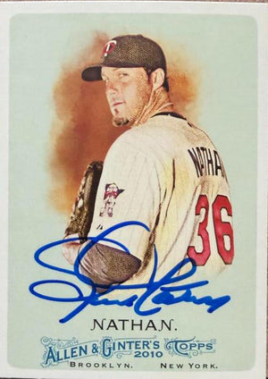 Joe Nathan Signed 2010 Allen & Ginter Baseball Card - Minnesota Twins #337